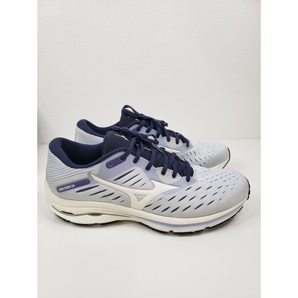 Mizuno Women's Wave Rider 24 Running Shoe in Arctic Ice-Snow White - Size 11.5 - Picture 3 of 11